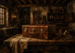 Leather Chronicle Structured Travel Case With Brass Clasps Brown Study Wall Art
