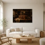 Premium Wall Art Yatay Html Edition – NM3-BRN-LC-H-003 styled in a refined neutral interior