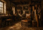 Leather Passage Leather Chair Brown Home Office Wall Art