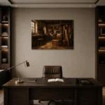Premium Wall Art Yatay Html Edition – NM3-BRN-LC-H-005 displayed in a contemporary gallery-inspired room