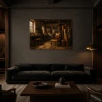 Premium Wall Art Yatay Html Edition – NM3-BRN-LC-H-005 shown in a warm modern interior