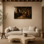 Premium Wall Art Yatay Html Edition – NM3-BRN-LC-H-005 presented in a sophisticated home setting