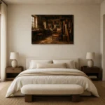 Premium Wall Art Yatay Html Edition – NM3-BRN-LC-H-005 showcased in an elegant minimalist interior