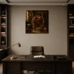 Premium Wall Art Kare Html Edition – NM3-BRN-LC-S-001 displayed in a contemporary gallery-inspired room