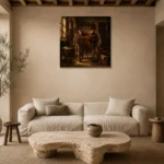 Premium Wall Art Kare Html Edition – NM3-BRN-LC-S-001 presented in a sophisticated home setting