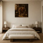 Premium Wall Art Kare Html Edition – NM3-BRN-LC-S-001 showcased in an elegant minimalist interior