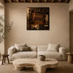 Premium Wall Art Kare Html Edition – NM3-BRN-LC-S-002 presented in a sophisticated home setting