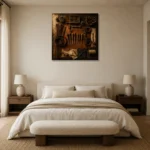 Premium Wall Art Kare Html Edition – NM3-BRN-LC-S-002 showcased in an elegant minimalist interior