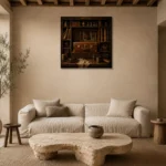 Premium Wall Art Kare Html Edition – NM3-BRN-LC-S-003 presented in a sophisticated home setting