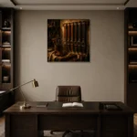Premium Wall Art Kare Html Edition – NM3-BRN-LC-S-004 displayed in a contemporary gallery-inspired room