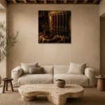Premium Wall Art Kare Html Edition – NM3-BRN-LC-S-004 presented in a sophisticated home setting