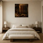 Premium Wall Art Kare Html Edition – NM3-BRN-LC-S-004 showcased in an elegant minimalist interior