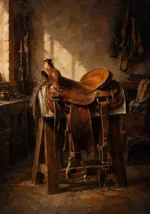 Leather Sentinel Handcrafted Saddle Brown Home Office Wall Art