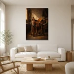 Premium Wall Art Dikey Html Edition – NM3-BRN-LC-V-001 styled in a refined neutral interior