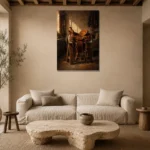 Premium Wall Art Dikey Html Edition – NM3-BRN-LC-V-001 presented in a sophisticated home setting