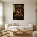 Premium Wall Art Dikey Html Edition – NM3-BRN-LC-V-002 styled in a refined neutral interior