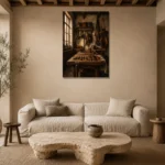 Premium Wall Art Dikey Html Edition – NM3-BRN-LC-V-002 presented in a sophisticated home setting