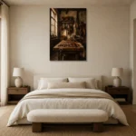 Premium Wall Art Dikey Html Edition – NM3-BRN-LC-V-002 showcased in an elegant minimalist interior