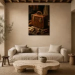Premium Wall Art Dikey Html Edition – NM3-BRN-LC-V-003 presented in a sophisticated home setting