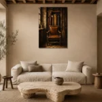 Premium Wall Art Dikey Html Edition – NM3-BRN-LC-V-005 presented in a sophisticated home setting