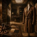 Tobacco Procession Tobacco-Brown Silk Coat Brown Bedroom Wall Art