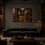 Premium Wall Art Yatay Html Edition – NM3-BRN-TS-H-001 shown in a warm modern interior