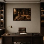 Premium Wall Art Yatay Html Edition – NM3-BRN-TS-H-002 displayed in a contemporary gallery-inspired room
