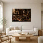Premium Wall Art Yatay Html Edition – NM3-BRN-TS-H-003 styled in a refined neutral interior