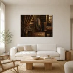 Premium Wall Art Yatay Html Edition – NM3-BRN-TS-H-004 styled in a refined neutral interior