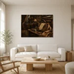 Premium Wall Art Yatay Html Edition – NM3-BRN-TS-H-005 styled in a refined neutral interior