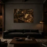 Premium Wall Art Yatay Html Edition – NM3-BRN-TS-H-005 shown in a warm modern interior