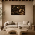 Premium Wall Art Yatay Html Edition – NM3-BRN-TS-H-005 presented in a sophisticated home setting