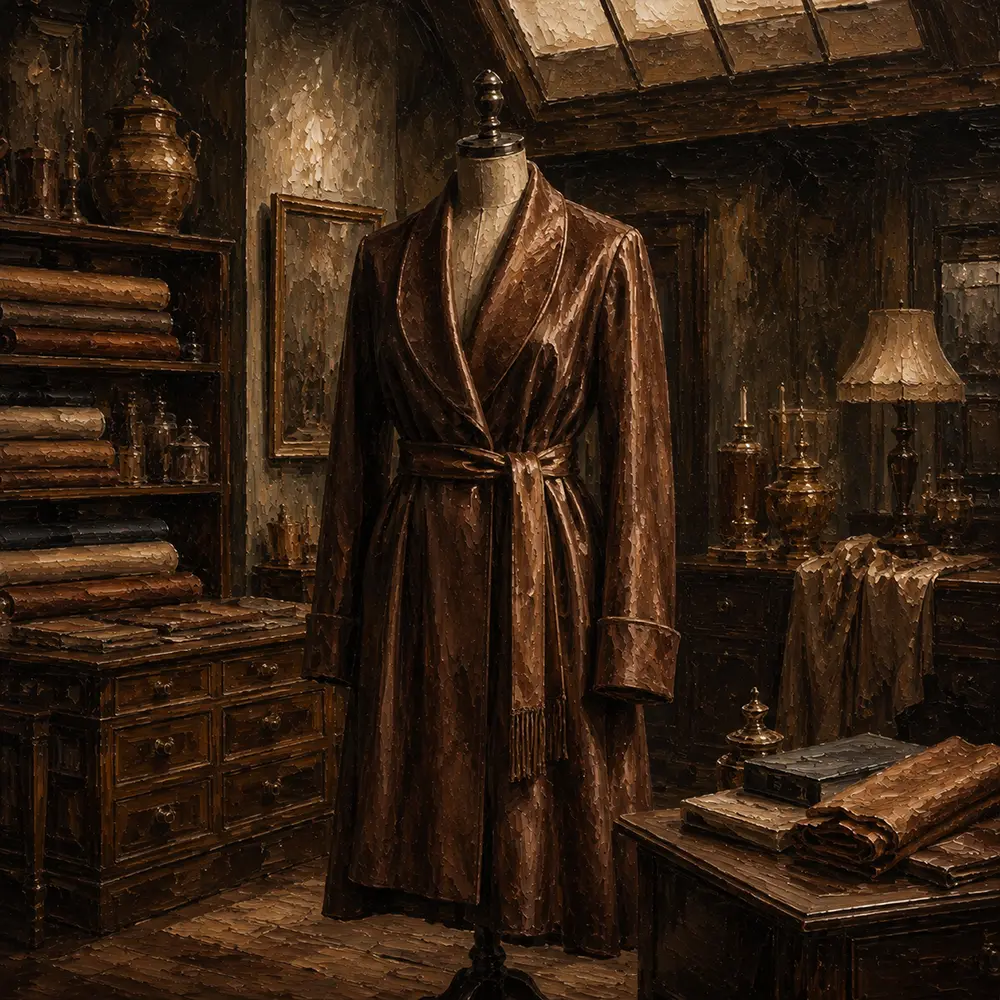 Tobacco Cabinet Tobacco-Brown Silk Coat Brown Bedroom Wall Art