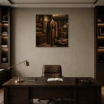 Premium Wall Art Kare Html Edition – NM3-BRN-TS-S-001 displayed in a contemporary gallery-inspired room