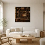 Premium Wall Art Kare Html Edition – NM3-BRN-TS-S-003 styled in a refined neutral interior