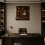 Premium Wall Art Kare Html Edition – NM3-BRN-TS-S-003 displayed in a contemporary gallery-inspired room