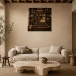Premium Wall Art Kare Html Edition – NM3-BRN-TS-S-003 presented in a sophisticated home setting