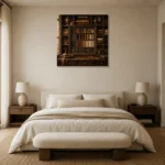 Premium Wall Art Kare Html Edition – NM3-BRN-TS-S-003 showcased in an elegant minimalist interior