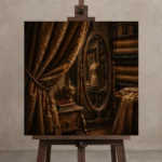 Premium Wall Art Kare Html Edition – NM3-BRN-TS-S-004 displayed on a studio easel