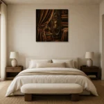 Premium Wall Art Kare Html Edition – NM3-BRN-TS-S-004 showcased in an elegant minimalist interior