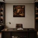 Premium Wall Art Kare Html Edition – NM3-BRN-TS-S-005 displayed in a contemporary gallery-inspired room