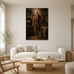 Premium Wall Art Dikey Html Edition – NM3-BRN-TS-V-001 styled in a refined neutral interior