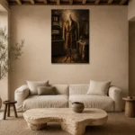 Premium Wall Art Dikey Html Edition – NM3-BRN-TS-V-001 presented in a sophisticated home setting