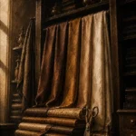 Tobacco Threshold Folded Silk Lengths Brown Living Room Wall Art