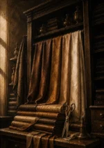 Tobacco Threshold Folded Silk Lengths Brown Living Room Wall Art