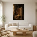 Premium Wall Art Dikey Html Edition – NM3-BRN-TS-V-002 styled in a refined neutral interior