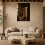 Premium Wall Art Dikey Html Edition – NM3-BRN-TS-V-002 presented in a sophisticated home setting