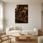 Premium Wall Art Dikey Html Edition – NM3-BRN-TS-V-003 styled in a refined neutral interior