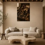 Premium Wall Art Dikey Html Edition – NM3-BRN-TS-V-003 presented in a sophisticated home setting