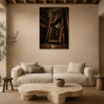 Premium Wall Art Dikey Html Edition – NM3-BRN-TS-V-004 presented in a sophisticated home setting